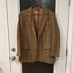 Vintage Brooks Brothers Plaid Blazer Jacket size 42 LG